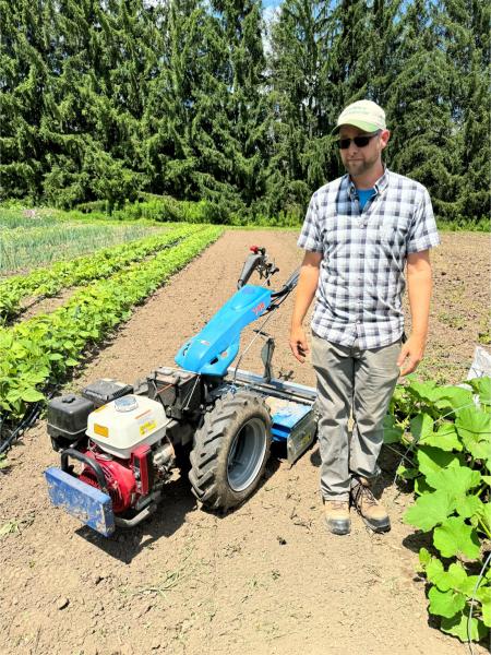 Showcasing a rototiller