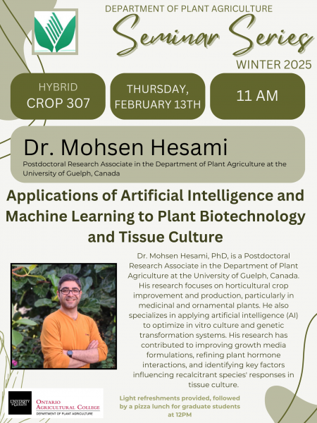 Moshen Hesami seminar announcement